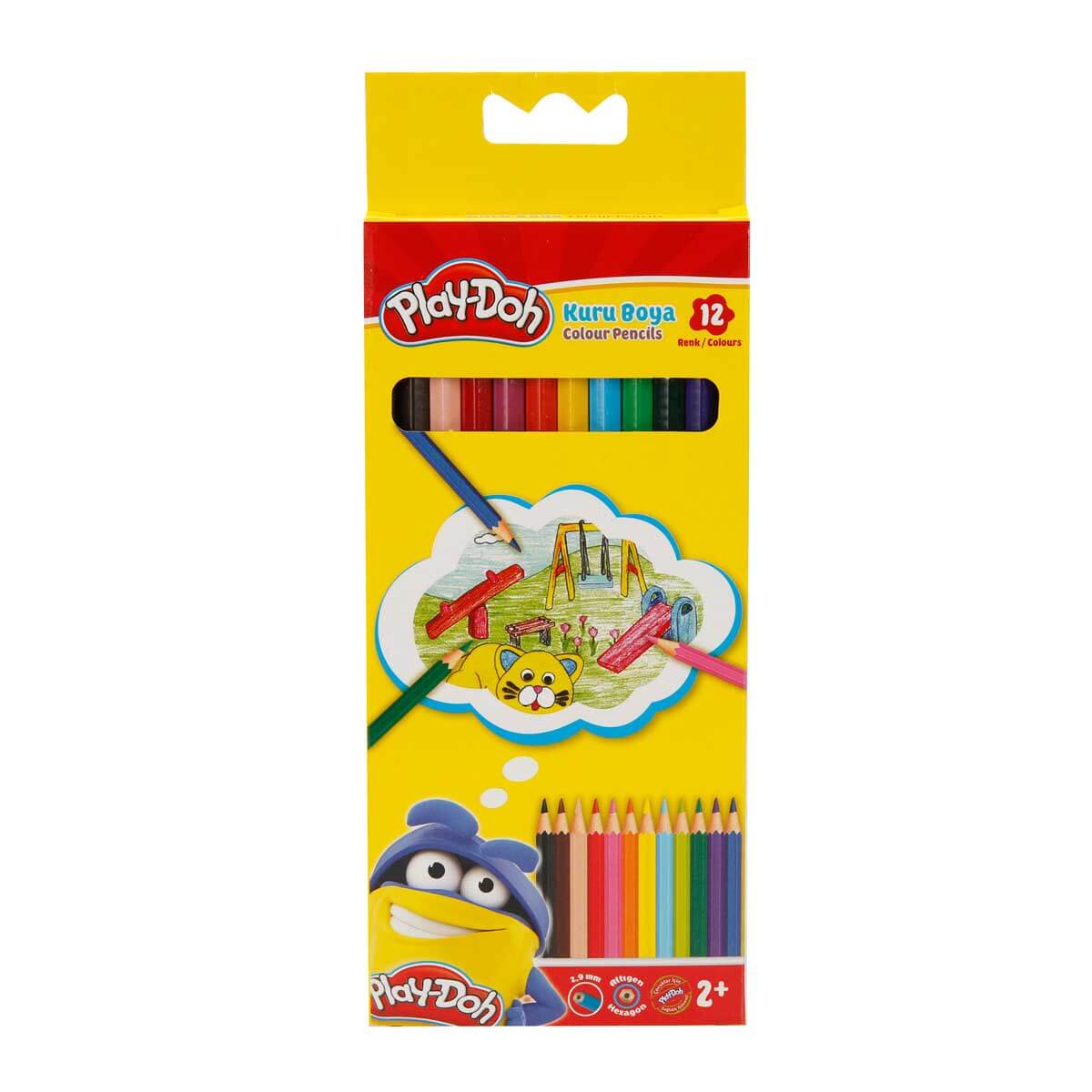 PLAY-DOH UZUN KURUBOYA KALEMİ KU001 12'Lİ *20